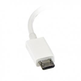 CABLE USB OTG BLANCO 12CM