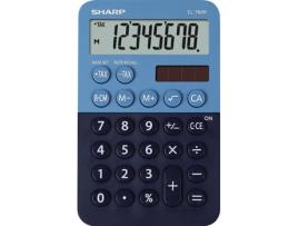 Calculadora Básica SHARP EL-760R Azul (8 dígitos)