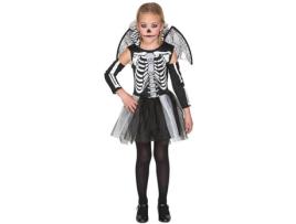 Fato de Menina DISFRAZZES Esqueleto (Tam: 5 a 6 anos)
