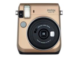 Máquina Fotográfica Instantânea FUJIFILM  Instax Mini 70 (Dourado - Obturação: 1/2 a 1/400 sec. - 2x CR2/DL)