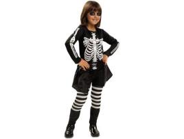 Fato de Menina VIVING Esqueleto (Tam: 10-12 anos)