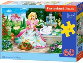 Puzzle  Princess with Swan (60 Peças)