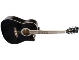 Guitarra Clássica OQAN QGA-21C BK Negra (20 Trastes - Corpo: Madeira de Abeto e Tília)