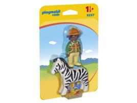 PLAYMOBIL 1.2.3 - Homem com Zebra (Idade mínima: 18 meses)