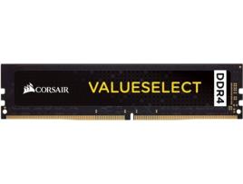 Memória RAM DDR4 CORSAIR CMV4GX4M1A2400C16 (1 x 4 GB - 2400 MHz - CL 16 - Preto)
