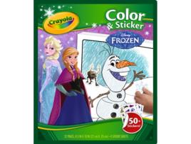 Folhas e Livros para Colorir  Frozen - Color&Sticker Book