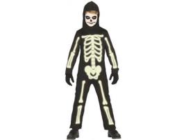 Fato de Menino DISFRAZZES Esqueleto Brilhante (Tam: 5 a 6 anos)