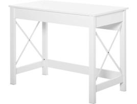 Secretária HOMCOM Multifuncional moderna e minimalista Branco (105 x 50 x 76 cm)