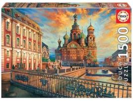 Puzzle EDUCA BORRAS Paisaje De San Petersburgo (Idade Mínima: 12 Anos - 1500 Peças)