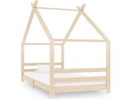 Cama Infantil VIDAXL Castanho (206x98x155cm - Madeira)