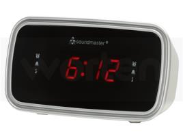Rádio Despertador SOUNDMASTER UR106WE (Branco - PPL - Alarme Duplo - Função Snooze - Corrente)