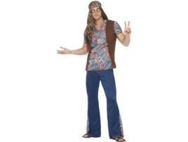 Fato de Homem  Hippie Multicolor (Tam: XL)