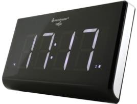 Rádio Relógio  UR8400 (Preto - Digital - Alarme Duplo - Função Snooze - Corrente)