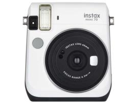 Máquina Fotográfica Instantânea  Instax Mini 70 (Branco - Obturação: 1/2 - 1/400 seg - 2xCR2/DL - 62x46mm)