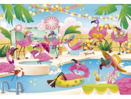 Puzzle  Flamingos de Férias (104 Peças)