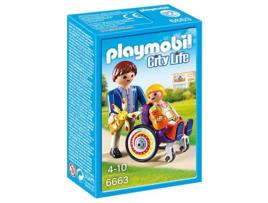 PLAYMOBIL City Life:  Criança em Cadeira de Rodas 6663 (Idade mínima: 4 - 12 Peças)