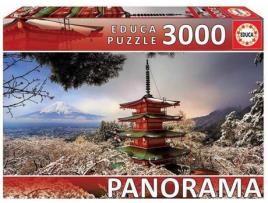 Puzzle EDUCA BORRAS Monte Fuji Y Pagoda Chureito - Japã³N Pa (3000 Peças)