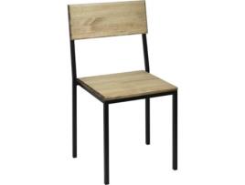 Conjunto 4 Cadeira  785544 iCub (Preto - 40 x 40 x 85 cm - Madeira e Metal)