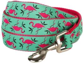 Trela para Cães  Flamingo (Verde - Nylon - S - Porte Pequeno)