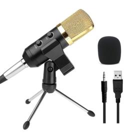 Microfone Condensador De Estúdio C/ Suporte