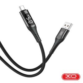 Cabo USB-A 2.0 Macho / USB-C 2.4A 1m Preto 