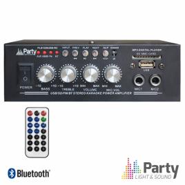 Amplificador Karaoke 2x25w 8-16ohm 220v/12v Usb/Bt/Fm
