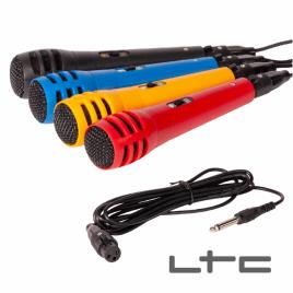Conjunto 4 Microfones Coloridos 