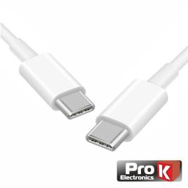 Cabo USB-C 2.0 Macho / USB-C Macho 1M Branco 