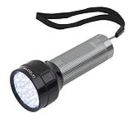 Lanterna LED Alumínio - Preto/Cinzento