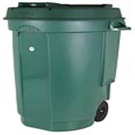 Caixote do Lixo com Rodas 110 L Verde