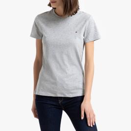 T-shirt em algodão bio, gola redonda e mangas curtas