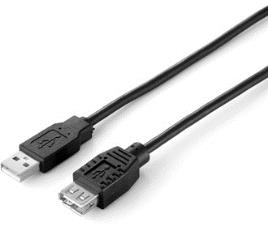 Cabo EQUIP Extensao USB 2.0 A-A  3,0m M/F, preto - 128851