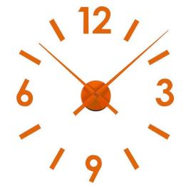 Relógio de Parede Polipropileno Laranja (4 x 21,5 x 62 cm)