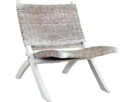 Cadeira VIDAXL Relaxante Branco (Vime)