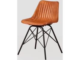 Cadeira de Jantar  Kubyh (Castanho - Pele - 78,5 x 44,5 x 52,5 cm)