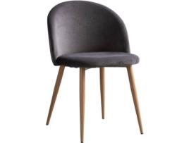 Cadeira de Jantar  Kana (Cinzento - Veludo - 78 x 50,5 x 52,5 cm)