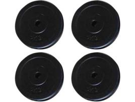 Conjunto de 4 Discos de Musculação VIDAXL (20 Kg - Cimento)