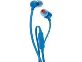 Auriculares Com fio JBL T 110 (In Ear - Microfone - Azul)