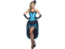Fato de Mulher  Bailarina De Burlesca Azul (Tam: S - 36/38)