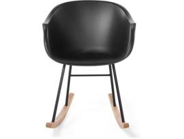 Cadeira de baloiço em plástico preto HARMONY