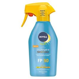 Spray Protetor Solar Protege & Broncea Nivea SPF 50 (300 ml)