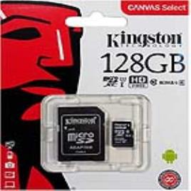 Cartão de Memória Micro SD com Adaptador Kingston SDCS2 100 MB/s exFAT - 128 GB