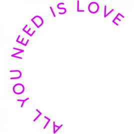 Led Sign 80 All You Need is Love (purple)