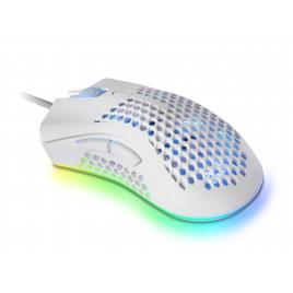 Rato MARS GAMING MMEX, 32000DPI, OPTICAL SWITCHES, 75G, RGB, FEATHER, SOFT, WHITE