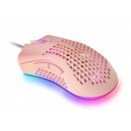 Rato MARS GAMING MMEX, 32000DPI, OPTICAL SWITCHES, 75G, RGB, FEATHER, SOFT, PINK