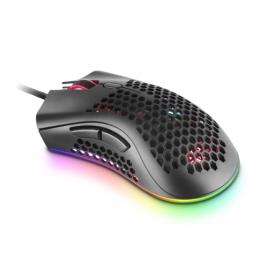Rato MARS GAMING MMEX, 32000DPI, OPTICAL SWITCHES, 75G, RGB, FEATHER, SOFT, BLACK