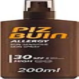 Protetor Solar Corporal em Spray Allergy Piz Buin SPF 30 (200 ml)