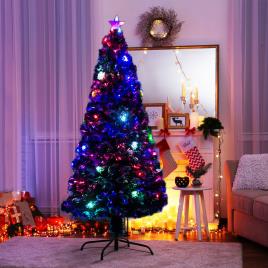 HomCom® Árvore de Natal Verde PVC F82x180cm