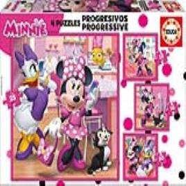 Puzzle Minnie Mouse Happy Helpers Progressivo 12-16-20-25 Peças