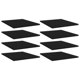 Prateleiras para estante 8 pcs 40x50x1,5cm contraplacado preto